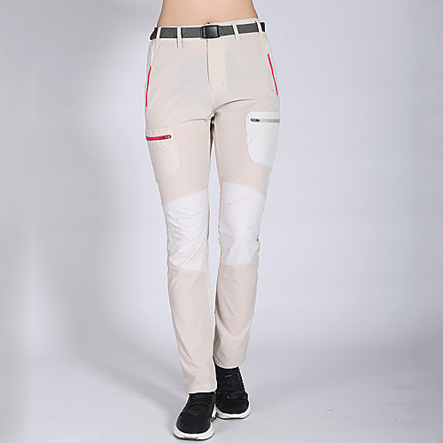 

Women's Hiking Pants Trousers Patchwork Outdoor Waterproof Lightweight Windproof Breathable Elastane Bottoms White Dark Gray Dark Blue Hunting Fishing Climbing S M L XL XXL / Quick Dry
