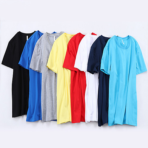 

Men's T shirt Hiking Tee shirt Short Sleeve Crew Neck Tee Tshirt Top Outdoor Lightweight Breathable Quick Dry Soft Summer Cotton Solid Color White Black Yellow Fishing Climbing Running