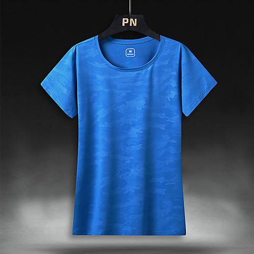 

Women's T shirt Hiking Tee shirt Short Sleeve Crew Neck Tee Tshirt Top Outdoor Lightweight Breathable Quick Dry Soft Summer Polyester Camo Blue Pink Orange Fishing Climbing Running