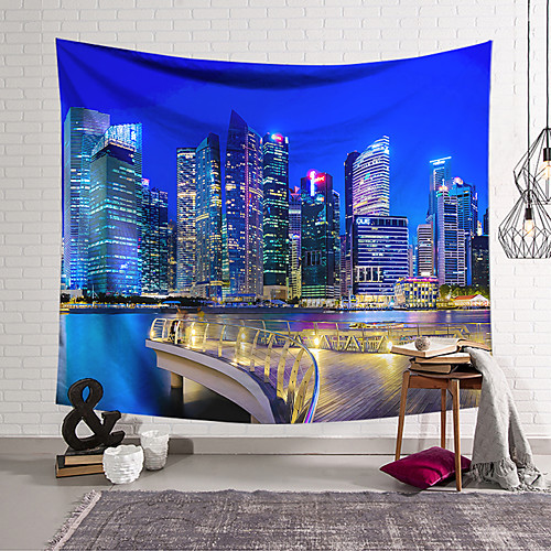 

Wall Tapestry Art Decor Blanket Curtain Hanging Home Bedroom Living Room Decoration Polyester City Lights