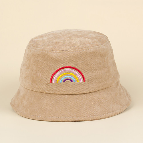 

Adults Sun Hat Bucket Hat Spring, Fall, Winter, Summer Athleisure Outdoor Camping & Hiking Cotton Packable Breathable Quick Dry / Cartoon / Rainbow