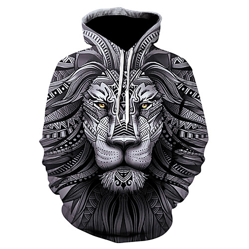 

Men's Pullover Hoodie Sweatshirt 3D Print 3D Print 3D Print Hoodies Sweatshirts Yellow Light Grey Gray