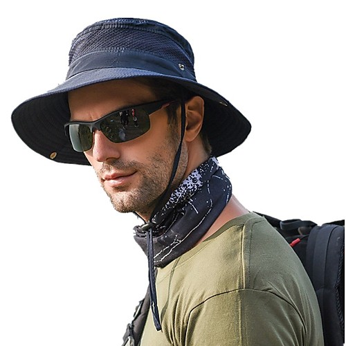 

Men's Sun Hat Fishing Hat Hiking Hat Outdoor UV Sun Protection Windproof UPF50 Quick Dry Spring Summer Hunting Ski / Snowboard Fishing Black Army Green Burgundy / Breathable