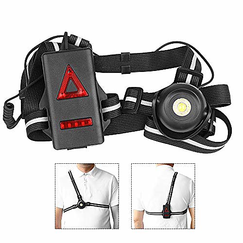 

rechargeable usb running light outdoor night running chest light back warning light for camping hiking running jogging