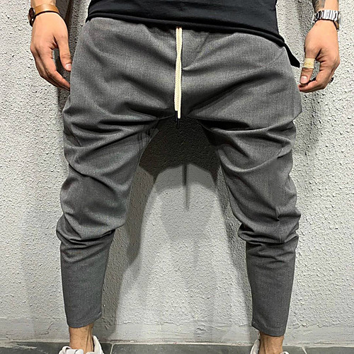 

Men's Sweatpants Joggers Jogger Pants Athletic Bottoms Drawstring Winter Fitness Gym Workout Running Training Exercise Breathable Moisture Wicking Soft Sport Solid Colored Black Grey / Micro-elastic