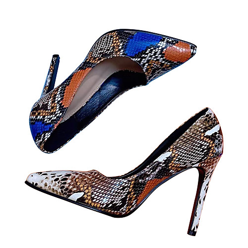 

Women's Heels Stiletto Heel Pointed Toe Classic Daily PU Color Block Yellow Blue