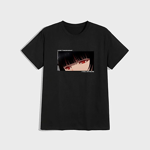

Men's Unisex T shirt Hot Stamping Portrait Letter Plus Size Print Short Sleeve Casual Tops 100% Cotton Casual Fashion White Black