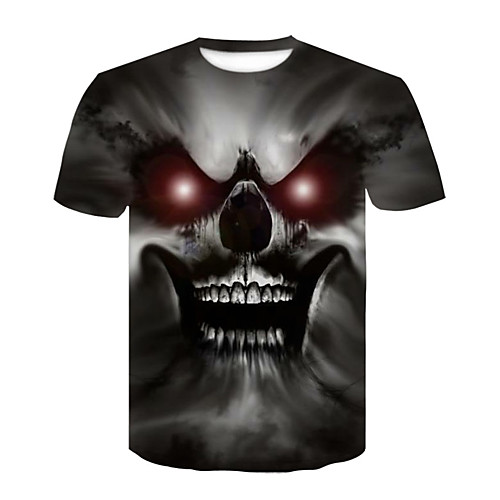 

Men's T shirt 3D Print 3D Rivet Mesh Short Sleeve Casual Tops Black / Gray White Blushing Pink