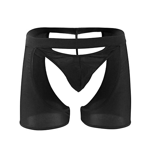 

Men's 1 Piece Basic Boxers Underwear - Normal Low Waist Black Red M L XL