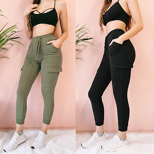 

Women's Sweatpants Jogger Pants Elastic Waistband Drawstring Solid Color Sport Athleisure Pants / Trousers Pants Top Bottoms Breathable Soft Comfortable Plus Size Everyday Use Casual Daily Outdoor