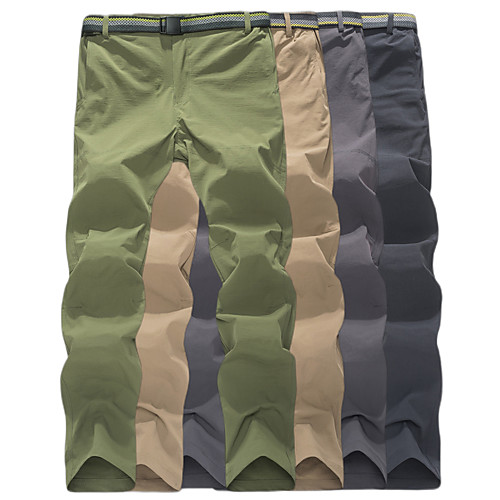 

Men's Hiking Pants Trousers Solid Color Summer Outdoor Standard Fit Waterproof Breathable Quick Dry Stretchy Bottoms Black Army Green Grey Khaki Fishing Climbing Camping / Hiking / Caving S M L XL XXL