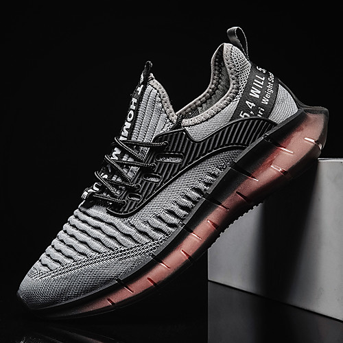 

Men's Trainers Athletic Shoes Sporty Casual Athletic Running Shoes Basketball Shoes Tissage Volant Breathable Non-slipping Wear Proof White Black Orange Fall