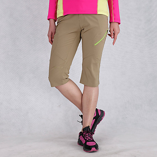 

womens capri pants breathable hiking pants khaki-3 xl