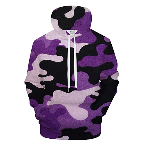 

Men's Long Sleeve Hoodie Sweatshirt Top Street Athletic Winter Moisture Wicking Breathable Soft Gym Workout Running Active Training Jogging Exercise Sportswear Purple Activewear Micro-elastic