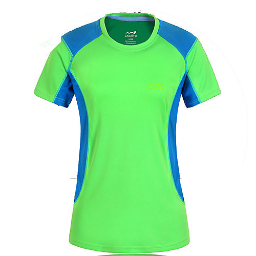 

Women's T shirt Hiking Tee shirt Short Sleeve Crew Neck Tee Tshirt Top Outdoor Lightweight Breathable Quick Dry Soft Summer Spandex Polyester Patchwork Yellow Fuchsia Blue Fishing Climbing Running