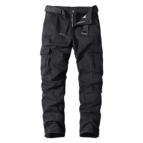 

Men's Hiking Pants Trousers Hiking Cargo Pants Solid Color Winter Outdoor Breathable Anti-tear Multi-Pockets Wear Resistance Cotton Bottoms Black Army Green Dark Gray Khaki Dark Blue Hunting Fishing