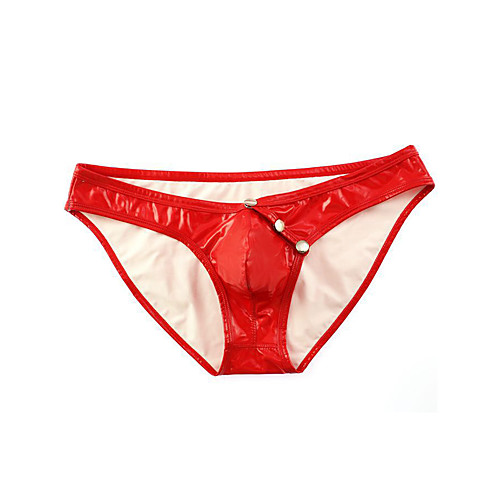 

Men's 1 Piece Basic Briefs Underwear - Normal Low Waist White Red Blushing Pink L XL XXL