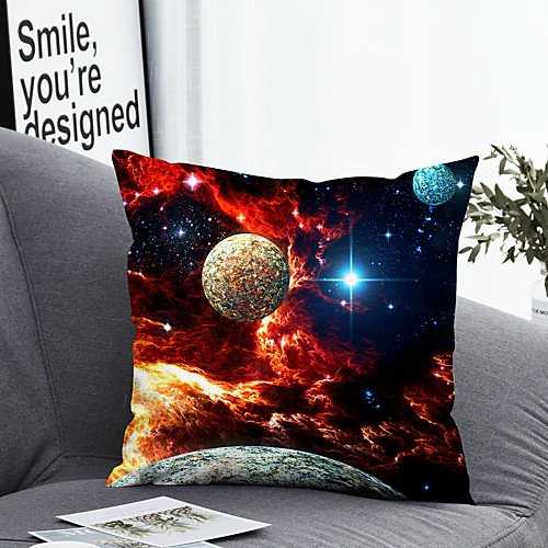 

1 pcs Polyester Pillow Cover Pillow Cover & Insert, 3D Simple Classic Square Zipper Polyester Traditional Classic