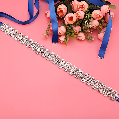 

Satin / Tulle Wedding / Party / Evening Sash With Imitation Pearl / Belt / Appliques Women's Sashes