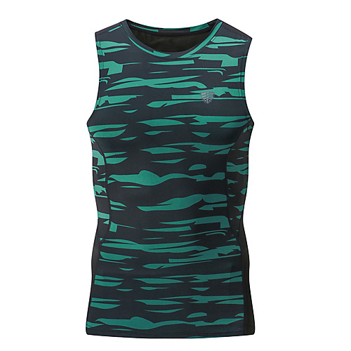 

Men's T shirt Hiking Tee shirt Sleeveless Crew Neck Vest / Gilet Top Outdoor Lightweight Breathable Quick Dry Soft Summer Polyester Camo Grey Green Fishing Climbing Running