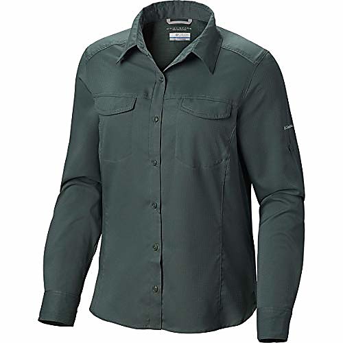 

Women's Hiking Shirt / Button Down Shirts Long Sleeve Sweatshirt Top Outdoor Lightweight Breathable Quick Dry Sweat wicking Spring Summer Lake blue Dark Gray ArmyGreen Fishing Climbing Camping
