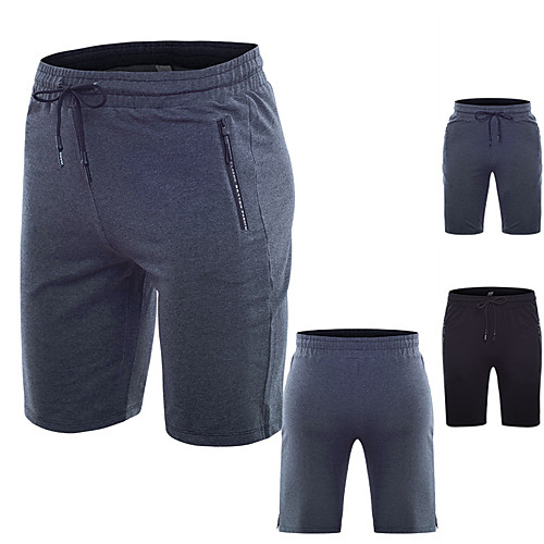 

Men's Running Shorts Athletic Shorts Bottoms Drawstring Zipper Pocket Spandex Fitness Gym Workout Running Active Training Exercise Breathable Quick Dry Moisture Wicking Normal Sport Solid Colored