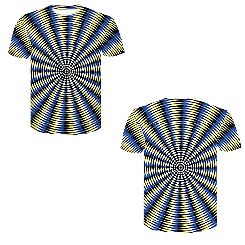 

Men's T shirt 3D Print 3D Rivet Mesh Short Sleeve Casual Tops Light Blue