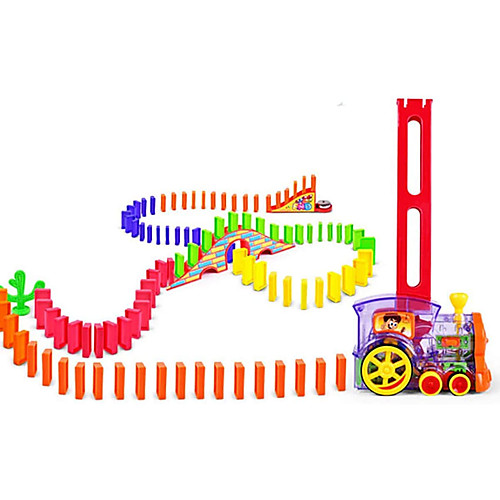 

Domino Train Toy Trains & Train Sets Dominoes Set Tower Cartoon Gift Birthday Strange Toys Plastic Kids Infant Boys and Girls Toy Gift 601 pcs