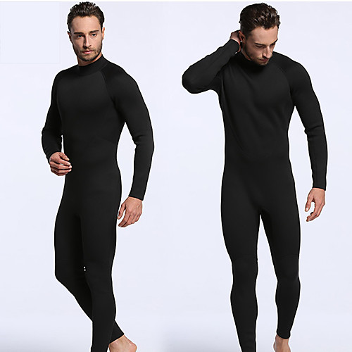 

Men's Full Wetsuit 2mm Diving Suit Long Sleeve Back Zip - Diving Solid Colored Spring & Fall / Stretchy