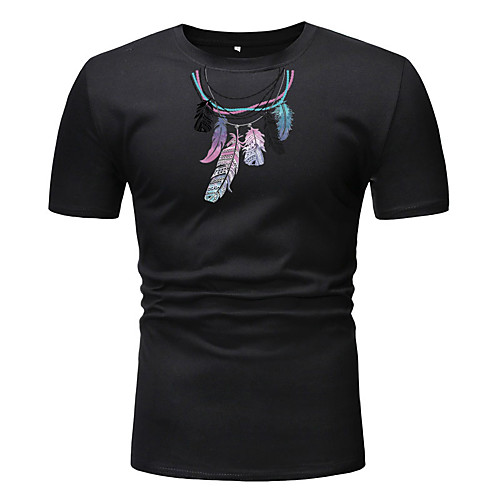 

Men's Unisex T shirt Other Prints Graphic Plus Size Short Sleeve Casual Tops Basic White Black