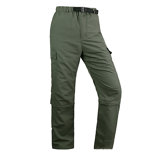 

Men's Hiking Pants Trousers Convertible Pants / Zip Off Pants Solid Color Outdoor Lightweight Breathable Comfort Quick Dry Bottoms Army Green Dark Gray Khaki Hunting Fishing Climbing S M L XL XXL