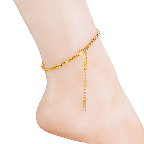 

Leg Chain Stylish Simple Women's Body Jewelry For Gift Date Link / Chain Titanium Steel Gold Silver 1 pc