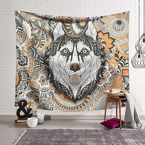 

Wall Tapestry Art Decor Blanket Curtain Hanging Home Bedroom Living Room Decoration Polyester Color Wolf