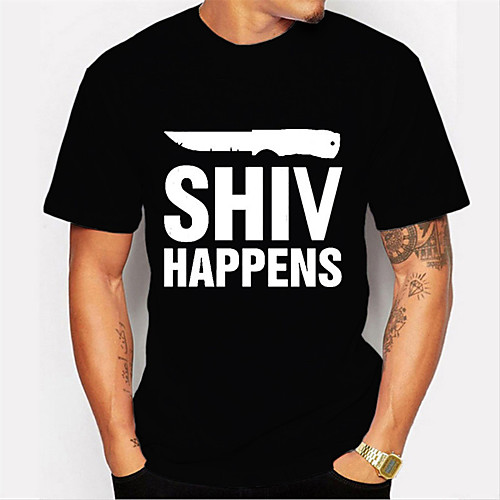 

Men's Unisex T shirt Hot Stamping Letter Plus Size Print Short Sleeve Daily Tops 100% Cotton Basic Casual Black