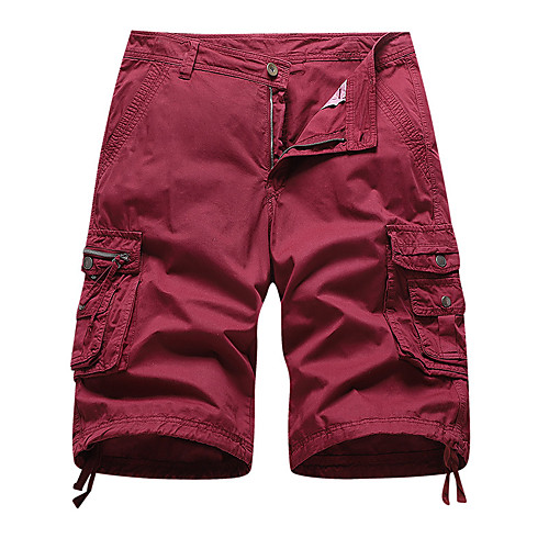 

Men's Hiking Shorts Hiking Cargo Shorts Solid Color Summer Outdoor Multi-Pockets Breathable Wear Resistance Scratch Resistant Cotton Bottoms Black Red Army Green Blue Dark Gray Hunting Fishing