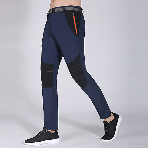 

Men's Hiking Pants Trousers Patchwork Outdoor Windproof Breathable Quick Dry Stretchy Nylon Elastane Bottoms White Dark Gray Dark Blue Hunting Fishing Climbing M L XL XXL XXXL / Zipper Pocket