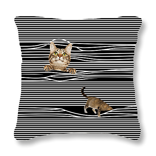 

1 pcs Polyester Pillow Cover Pillow Cover & Insert Simple Classic Square Zipper Polyester Traditional Classic