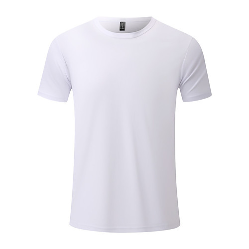 

Men's T shirt Hiking Tee shirt Short Sleeve Crew Neck Tee Tshirt Top Outdoor Lightweight Breathable Quick Dry Soft Summer Polyester Solid Color White Black Yellow Fishing Climbing Running