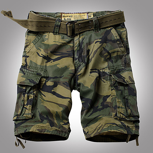 

Men's Hiking Shorts Hiking Cargo Shorts Waterproof Ventilation Breathability Wearproof Summer Solid Colored Camo / Camouflage Cotton for Digital Desert Black Yellow XS S M L XL