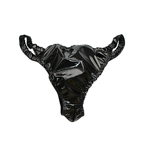 

Men's 1 Piece Basic Briefs Underwear - Normal Low Waist Black One-Size
