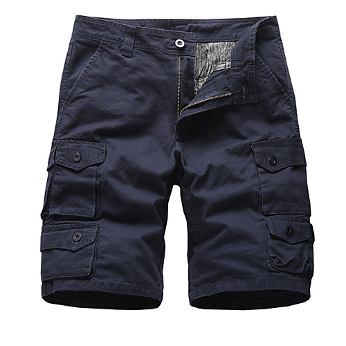 

Men's Hiking Shorts Hiking Cargo Shorts Solid Color Outdoor Breathable Multi-Pockets Wear Resistance Scratch Resistant Cotton Shorts Black Army Green Grey Khaki Dark Blue Hunting Fishing Climbing 30