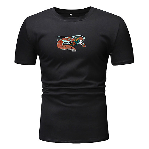 

Men's Unisex T shirt Other Prints Graphic Plus Size Short Sleeve Casual Tops Basic White Black