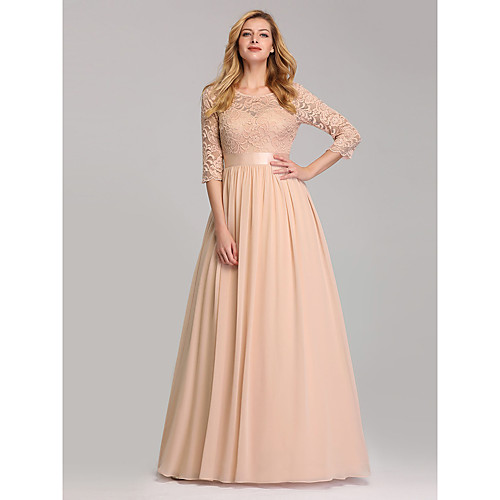 

Women's A Line Dress Maxi long Dress White Black Purple Wine Dusty Rose Green Dusty Blue Light gray Light Green Navy Blue 3/4 Length Sleeve Solid Color Fall Winter Elegant Formal 2021 S M L XL XXL