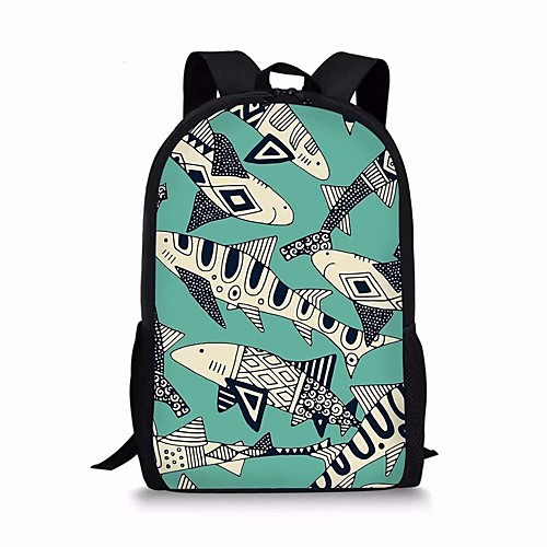 

Unisex Polyester School Bag Rucksack 3D Large Capacity Zipper 3D Print Scenery Geometric Daily Outdoor Backpack ALP395C ALP396C ALP397C ALP398C ALP399C