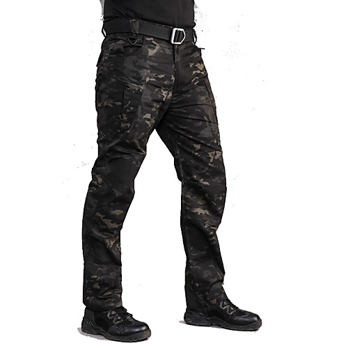 

Men's Camouflage Hunting Pants Hiking Cargo Pants Tactical Pants Waterproof Breathable Quick Dry Ventilation Autumn / Fall Spring Summer Solid Colored Camo / Camouflage Cotton Bottoms for Camping