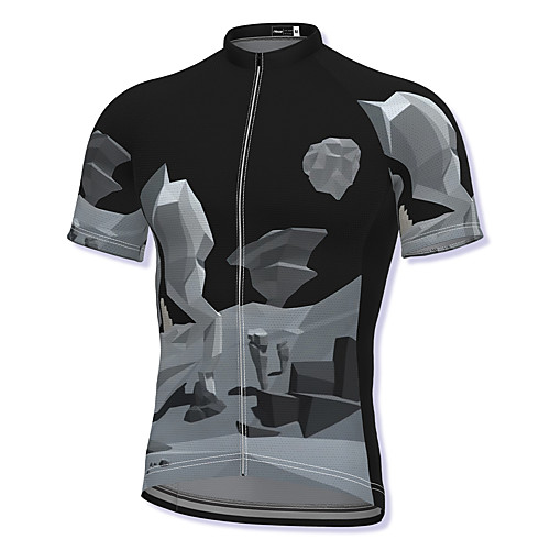 

21Grams Men's Short Sleeve Cycling Jersey Spandex Black Bike Top Mountain Bike MTB Road Bike Cycling Breathable Quick Dry Sports Clothing Apparel / Athleisure