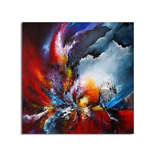 

Oil Painting Hand Painted Square Abstract Modern Stretched Canvas