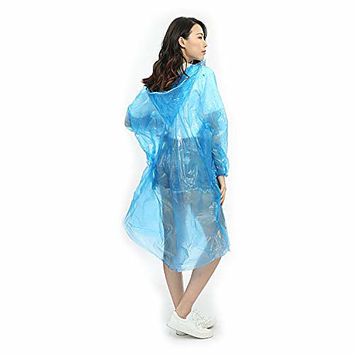 

Rain Poncho Waterproof Hiking Jacket Rain Jacket Outdoor Waterproof Lightweight Breathable Quick Dry Raincoat Poncho Top 65 grams of new material PE [orange] 65 grams of new material PE [blue] 65