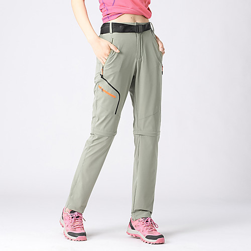 

Women's Hiking Pants Trousers Convertible Pants / Zip Off Pants Solid Color Outdoor Lightweight Windproof Breathable Quick Dry Nylon Bottoms Black Green Hunting Fishing Climbing M L XL XXL XXXL