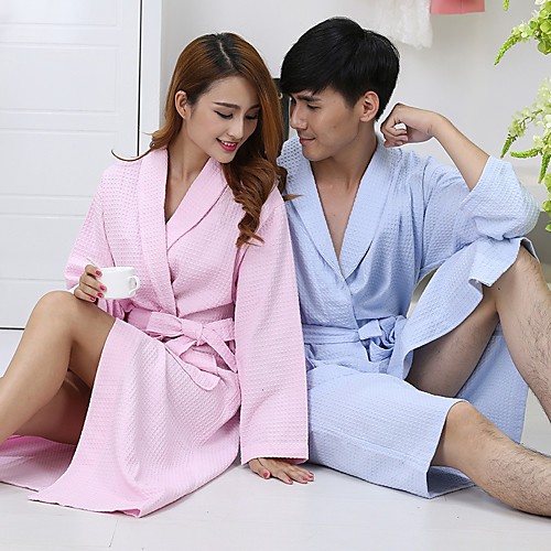 

Superior Quality Bath Robe, Solid Colored Pure Cotton Bedroom / Bathroom 1 pcs